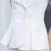 Summer Formal Slim Jacket Office Ladies Casual Work Wear Vest Coat