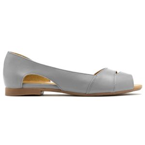 Women Open Peep Toe Flat Shoes Slip On Cutout Flat Sandals Round Toe Matte Leather Ballet Flats Office Work Comfort Flat Heel