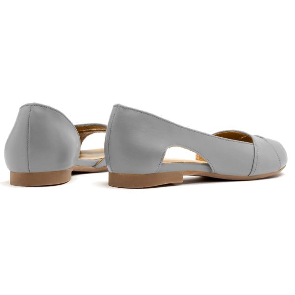 41NdpdxexPL.jpg Women Open Peep Toe Flat Shoes Slip On Cutout Flat Sandals Round Toe Matte Leather Ballet Flats Office Work Comfort Flat Heel