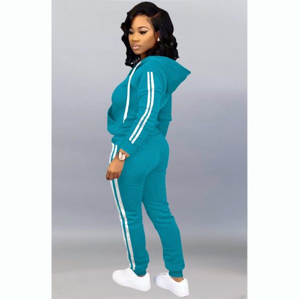 5112K21WffL.jpg Womens Two Piece Outfits Casual Sweatsuits Solid Tracksuit Jogging Sweat Suits Matching Jogger Hoodie Pants Set
