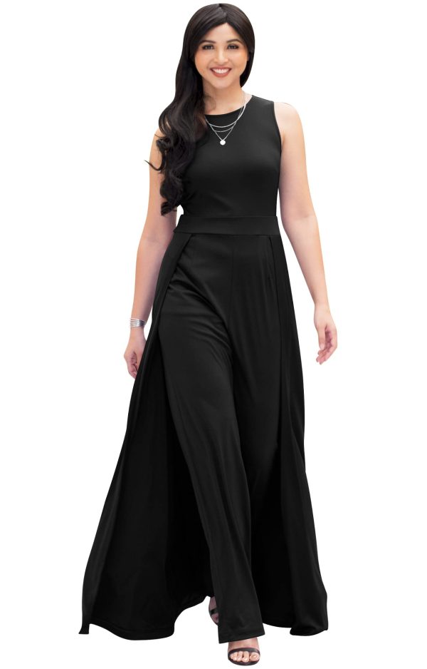 514RzBPFsaL.jpg Sleeveless Flattering Dressy Long Pant Cape Classy Elegant Jumpsuit