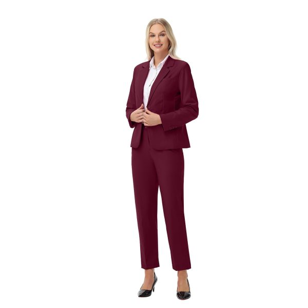 515M8ZnTL.jpg Women Suits 2 Piece Pants Suits for Women Dressy Business Work Professional Slim Fit Suit