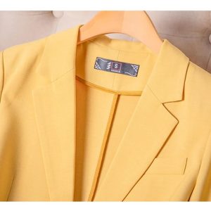Women Spring Summer Wear Half Sleeve Jacket Office Single Breasted Thin Suit Blazer