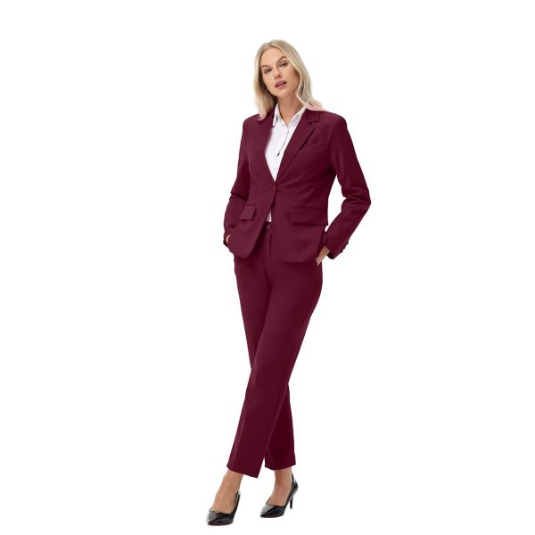 518OFwUeyWL.jpg Women Suits 2 Piece Pants Suits for Women Dressy Business Work Professional Slim Fit Suit