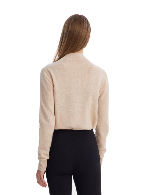51JJeIqALeL.jpg Women's Seamless 100% Wool Sweater, Long Sleeve Crewneck Sweater 2024 Fall Winter Pullover for Women