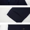 Women's Double Breasted Suit Blazer Summer 3/4 Sleeve Office Work Casual Jacket