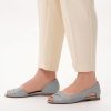 Women Open Peep Toe Flat Shoes Slip On Cutout Flat Sandals Round Toe Matte Leather Ballet Flats Office Work Comfort Flat Heel