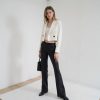 Womens Cropped Blazer Business Casual Lightweight Long Sleeve Suit Jacket Work Office Blazer for Women