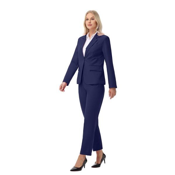 51a3DZoWtL.jpg Women Suits 2 Piece Pants Suits for Women Dressy Business Work Professional Slim Fit Suit