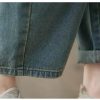 Women Irregular Denim Jumpsuits Sleeveless Loose Buttons Vintage Wide Leg Jumpsuits