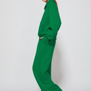 Women's 2 Piece Outfits Lounge Set 2025 Oversized Half Zip Sweatshirt Wide Leg Sweatpant Set Sweatsuit Tracksuit