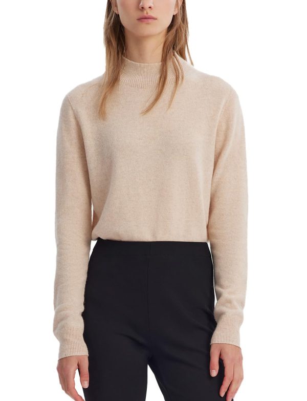 51ddXt2JBEL.jpg Women's Seamless 100% Wool Sweater, Long Sleeve Crewneck Sweater 2024 Fall Winter Pullover for Women