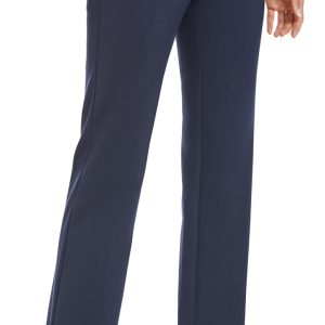 Women's Stretchy Straight Leg Dress Work Pants Business Office Casual Slacks with Pockets