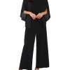 Women's 2 Pieces Sets Elegant Chiffon Sleeve Top Wide Legs Pants Mother of Bride Suits