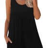 Womens Summer Casual Sleeveless Rompers Tank Crewneck Wide Leg Loose Shorts Jumpsuit Overalls with Pockets