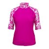 Women’s Aloha Short Sleeve Sun and Swim Shirt with UPF 50+ Sun Protection – Womens Short Sleeve Rash Guard