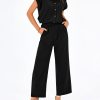 Womens 2 Piece sets Summer Cap Sleeve Tops Palazzo Pants Dressy Casual Vacation Travel Outfits Tracksuits