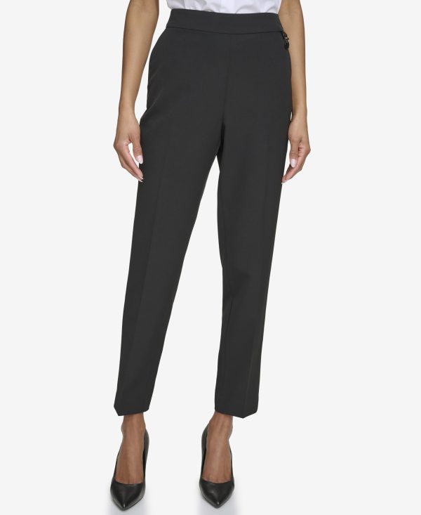 614J0INx4L.jpg Women's Slim Fit Elastic Back Suit Pant