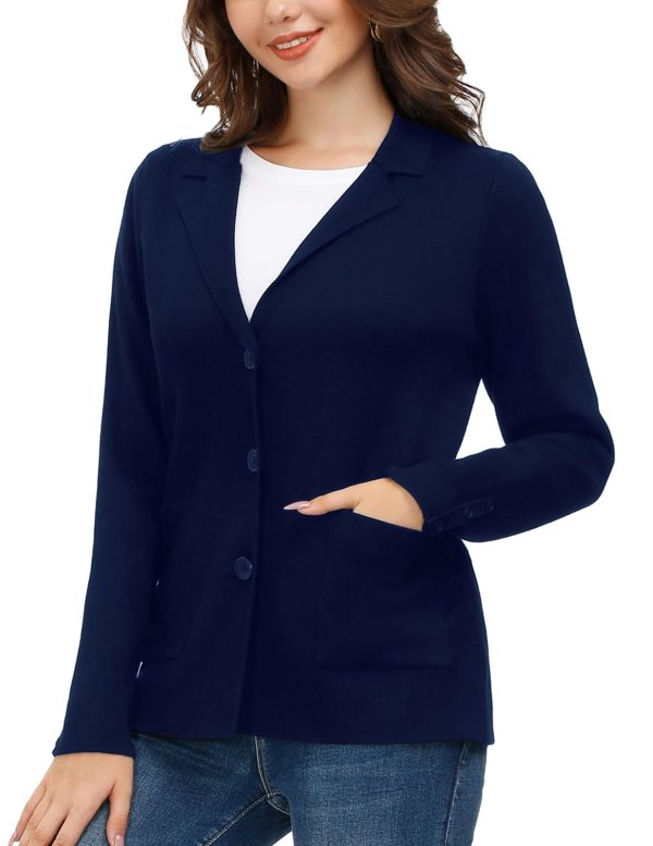616vMqXlv7L.jpg Women's Long Sleeve Casual Blazer Work Office Bussiness Jacket with Pocket