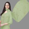 Women's Cotton Embroidery Salwar Suit Set Kurta Pant with Dupatta Kurta Set for Women