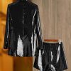 Sequin Blazer and Short Set for Women 2 PC Slim Fit Notch Lapel Prom Party Suit Women's Glitter Suit