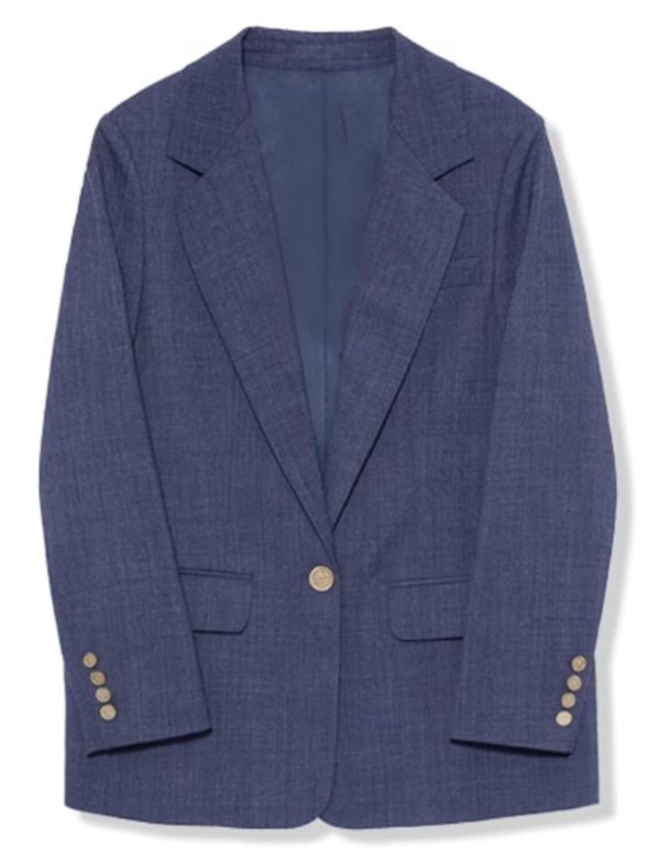 618Jq0gFthL.jpg Women's One Button Coat Work Office Suit Jacket Notch Lapel Blazer