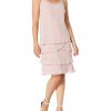 Women's Mother of The Bride Tiered Jacket Dress with Shoulder Embellishment (Petite and Regular Sizes)