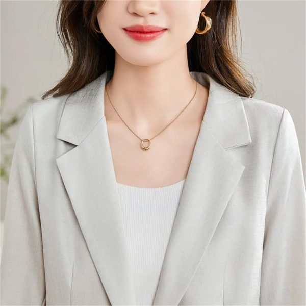 61AfRkpTHvL.jpg Women Spring Summer Professional Slim Half Sleeve Jacket Office Work Coat Tops White Blazer