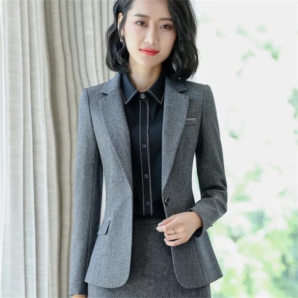 61Az5ixyyFL.jpg Women Office Ladies Formal Outerwear Work Tops Blazers and Jackets