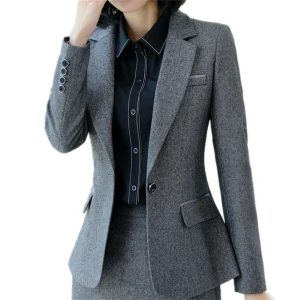Women Office Ladies Formal Outerwear Work Tops Blazers and Jackets