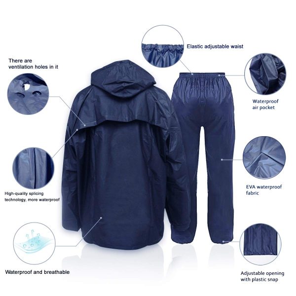 61Gj6KCcA9L.jpg Men's Ultra-lite Waterproof Rain Suit for Golf,Hiking,Travel Running