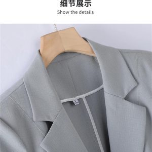 Women's Spring Summer Slim Half Sleeve Casual Jacket Lady Office Jacket Tops
