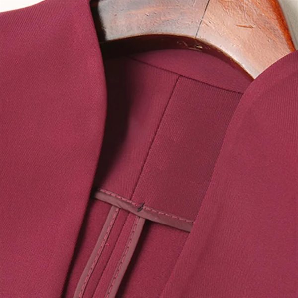 61LwePHfXvL.jpg Women Summer Half Sleeve Slim Jacket Temperament Business Stand Collar Blazer OL Coat