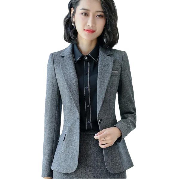 61Mf2ogRhKL.jpg Women Office Ladies Formal Outerwear Work Tops Blazers and Jackets
