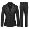 Women's Business Solid Suit 2 Piece Slim Fit Classic Blazer Pants Set for Women Formal Office