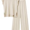 2 Piece Sets for Women Summer Vacation 2025 Lounge Outfits Matching Two Pcs Spring Knit Tracksuits Sweat Suits