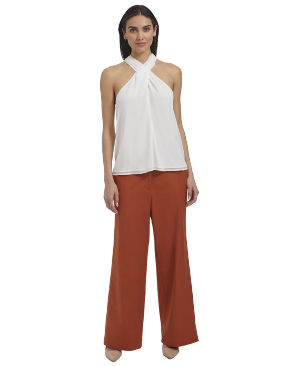 61Qf67Bhu9L.jpg Women's Pleat Neck Sleeveless Cami