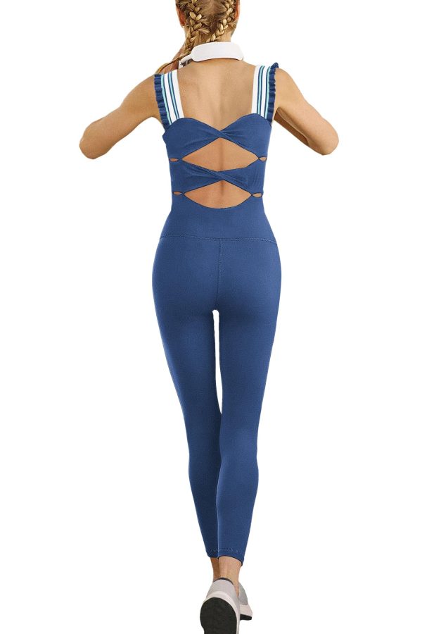 61RC5-ciyYL.jpg Womens One Piece Workout Jumpsuits Athletic Summer Outfits Yoga Leggings Romper Bodycon Gym Bodysuits