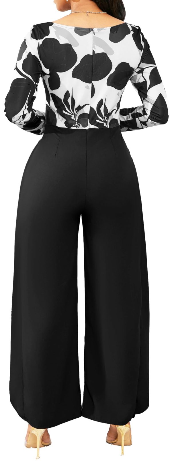 61SZIvojwiL.jpg Casua Jumpsuit for Women Sexy Hight Waist Straight Long Pants Wide Leg Pants Womens One Piece Outfits