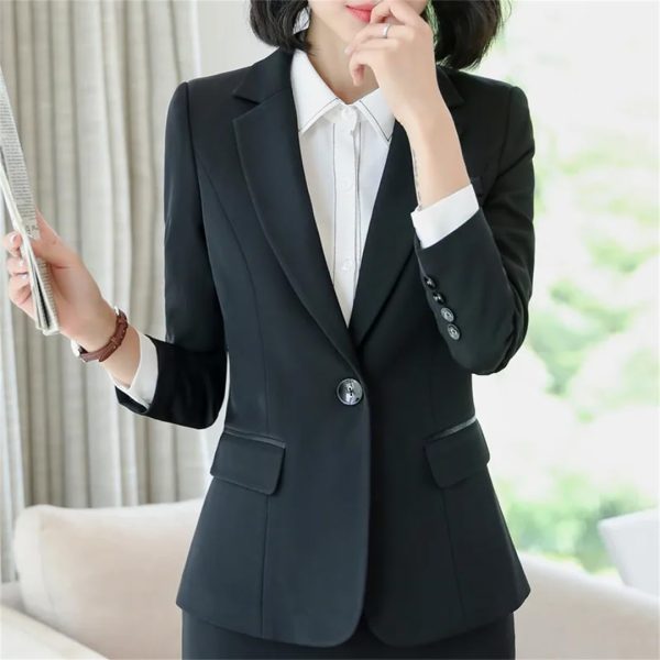 61TWFF-hzgL.jpg Women Office Ladies Formal Outerwear Work Tops Blazers and Jackets