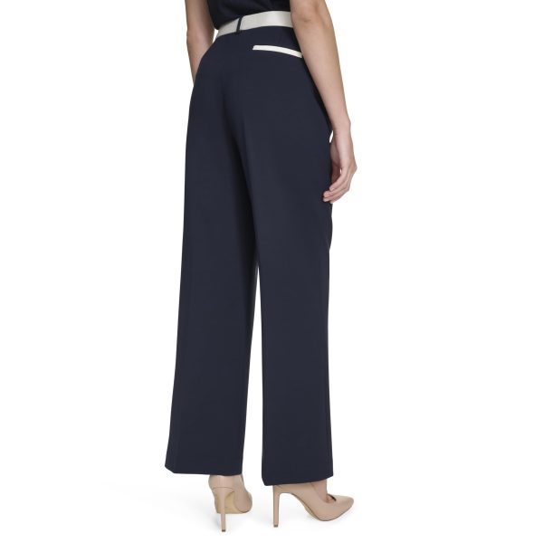 61VbntrABCL.jpg womens Contrast Waist Flare Trouser Pant