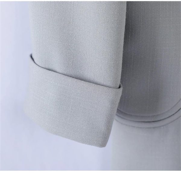 61Y5KviMGoL.jpg Women's Spring Summer Slim Half Sleeve Casual Jacket Lady Office Jacket Tops