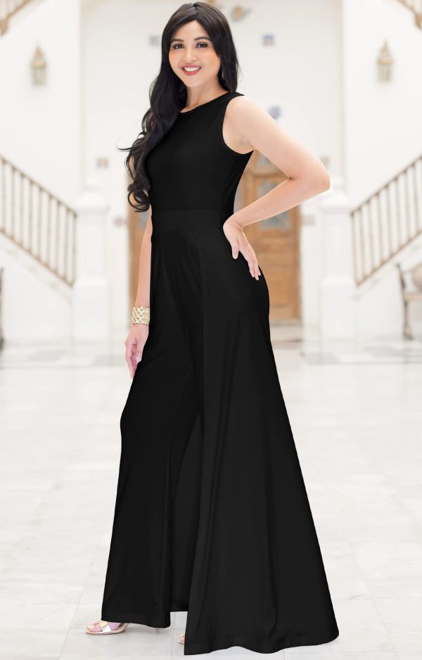61ZRg4rQ4bL.jpg Sleeveless Flattering Dressy Long Pant Cape Classy Elegant Jumpsuit