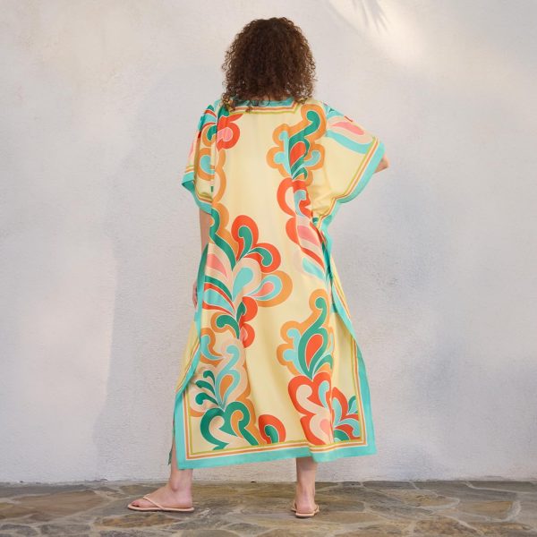 61b7L3NCqML.jpg Paisley Pop Caftan Beach and Pool Coverup