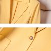 Women Spring Summer Wear Half Sleeve Jacket Office Single Breasted Thin Suit Blazer