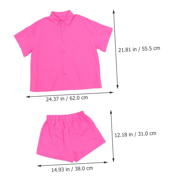 61eP7PeLzIL.jpg Elegant Women's Short Shirt Set Summer Vacation Shorts Suit Casual Outfit Set for Women