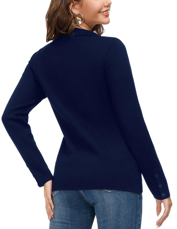 61fUINR1CyL.jpg Women's Long Sleeve Casual Blazer Work Office Bussiness Jacket with Pocket