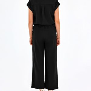 Womens 2 Piece sets Summer Cap Sleeve Tops Palazzo Pants Dressy Casual Vacation Travel Outfits Tracksuits