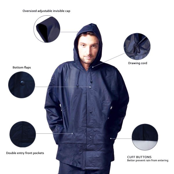 61jejDi9NPL.jpg Men's Ultra-lite Waterproof Rain Suit for Golf,Hiking,Travel Running
