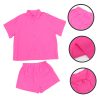Elegant Women's Short Shirt Set Summer Vacation Shorts Suit Casual Outfit Set for Women